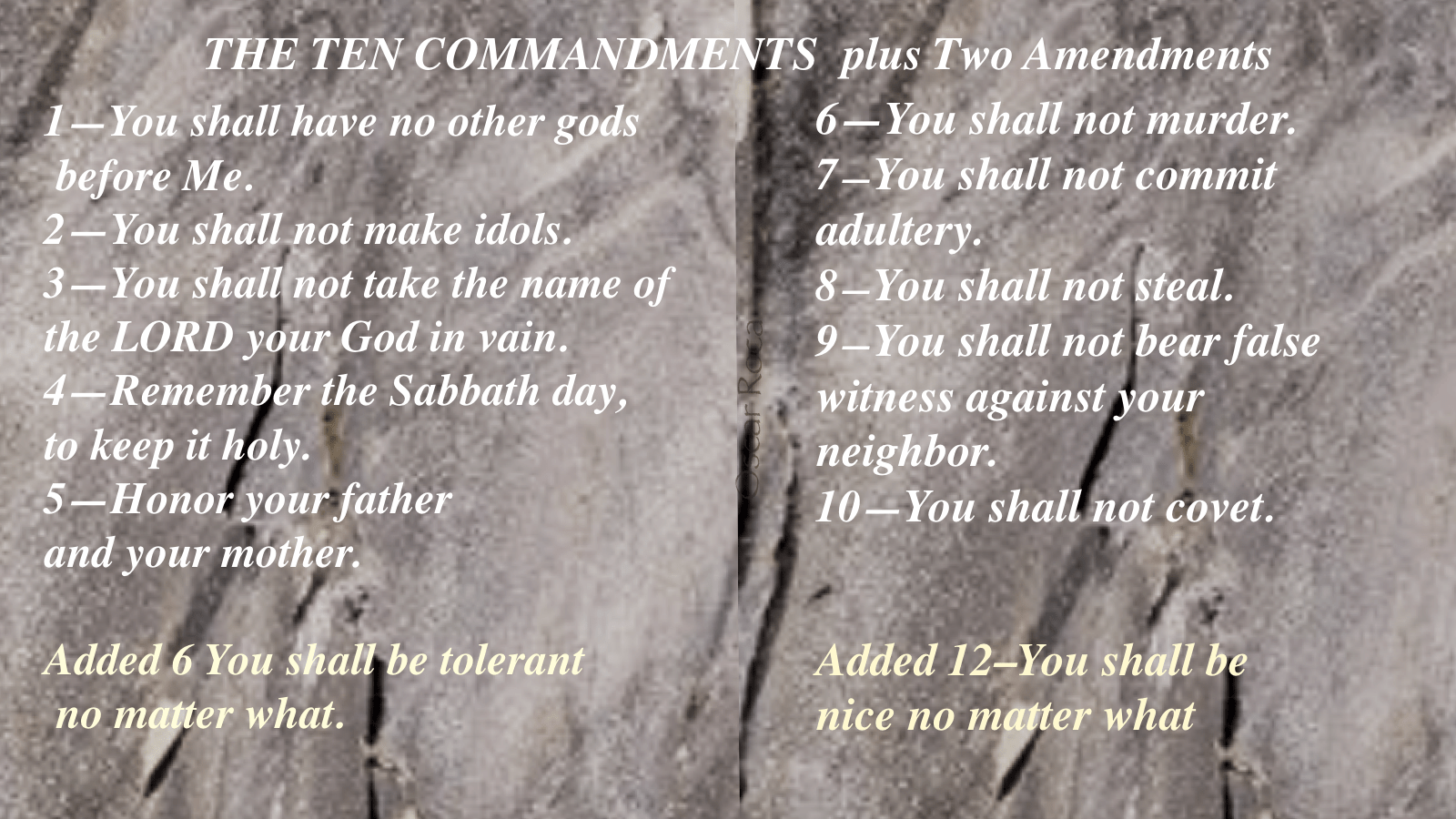 The Modern Day 10 commandments plus Amendments.png